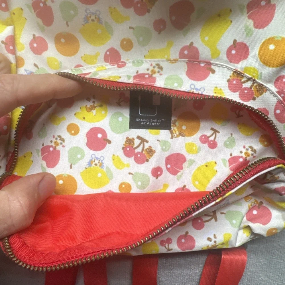 Nintendo Switch Animal Crossing Mini Backpack Fruit Icons Travel Case Video Game